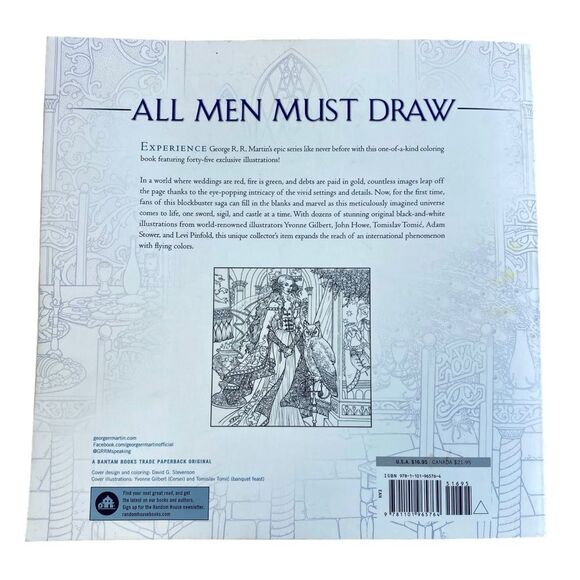 The Official A Game of Thrones Adult Coloring Book A Song of Ice Fire Paperback - Picture 2 of 9